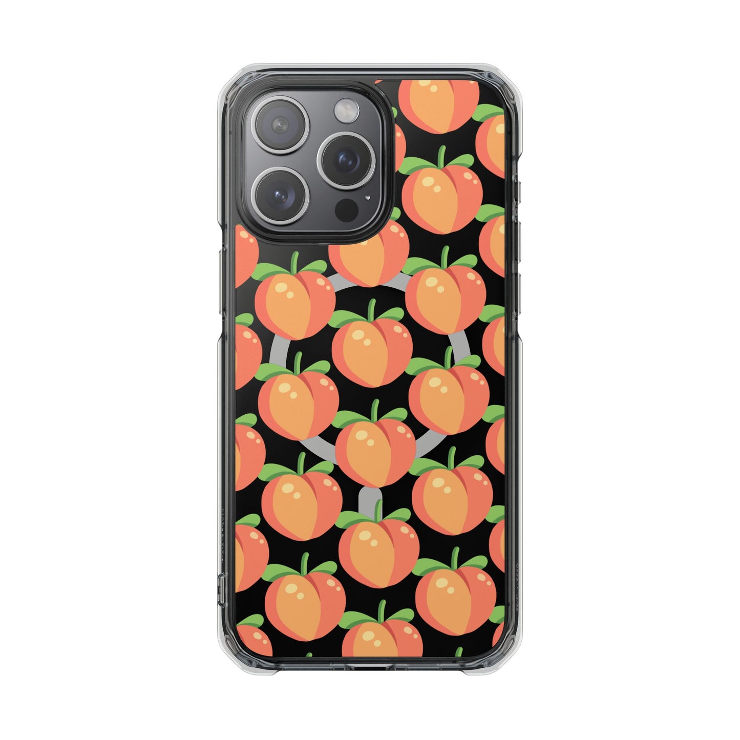 MagSafe iPhone Case with Peach Pattern