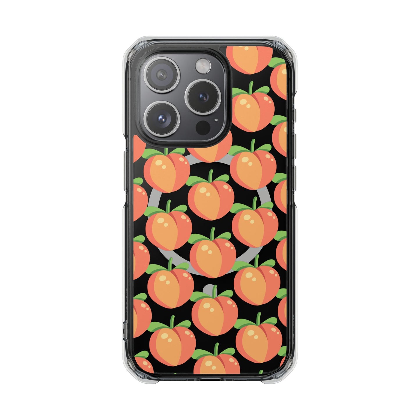 MagSafe iPhone Case with Peach Pattern