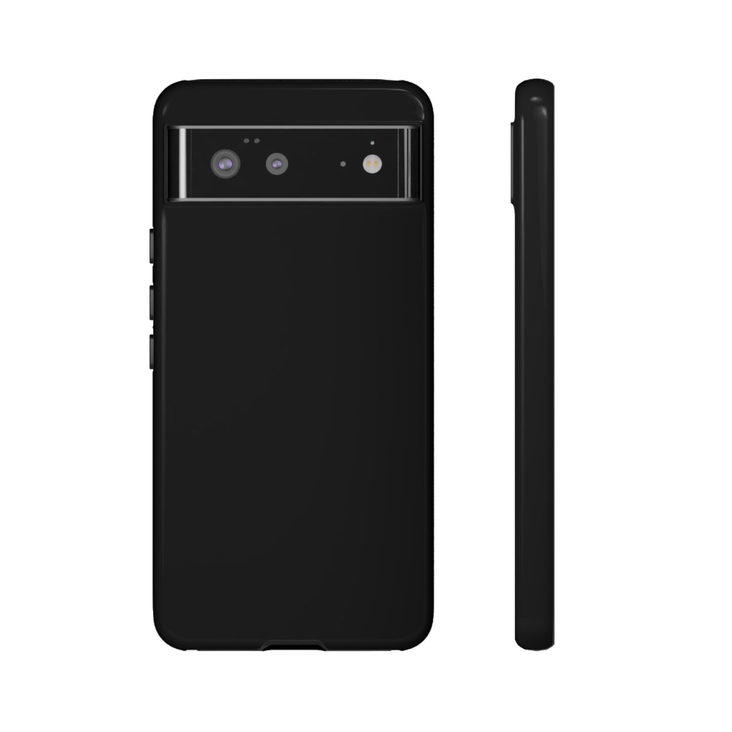 Simple Black Phone Case, iPhone 15, and Android Phone Tough Cases, Minimalist