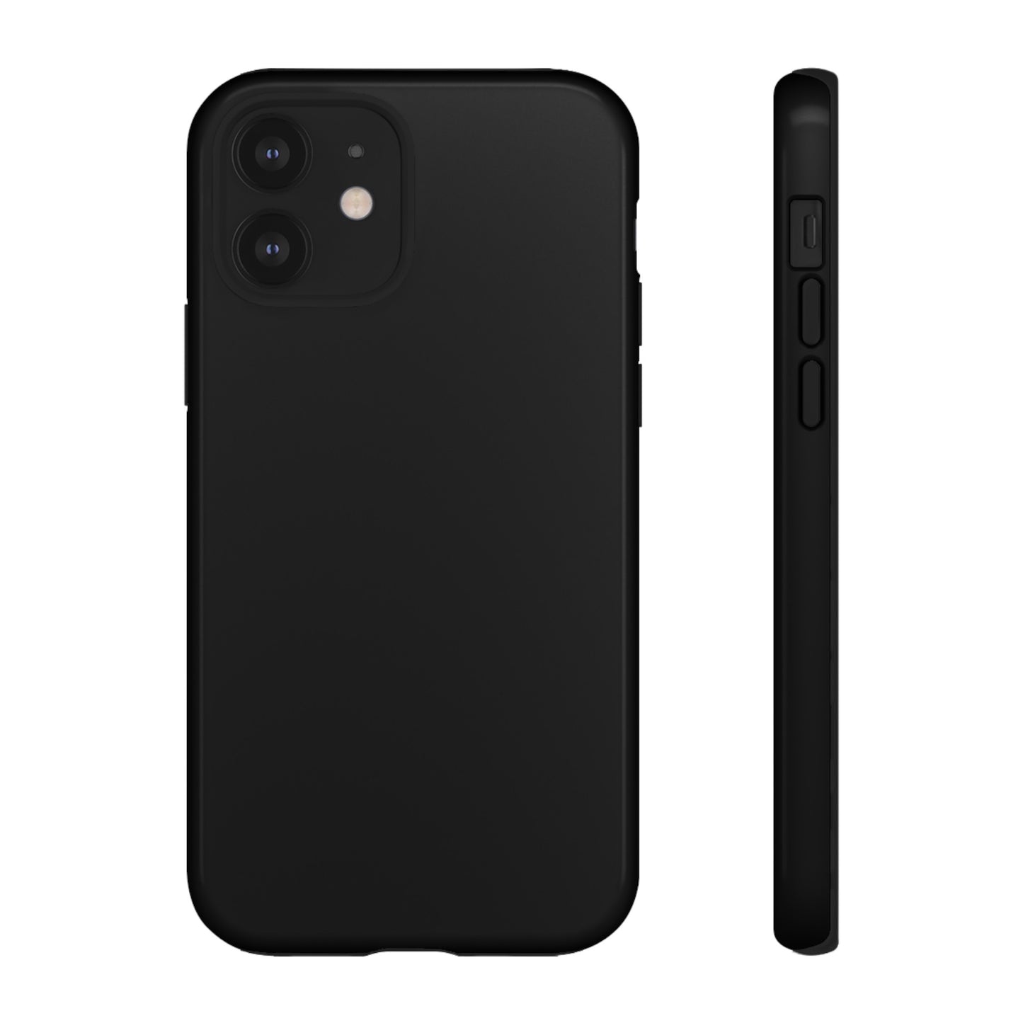 Simple Black Phone Case, iPhone 15, and Android Phone Tough Cases, Minimalist