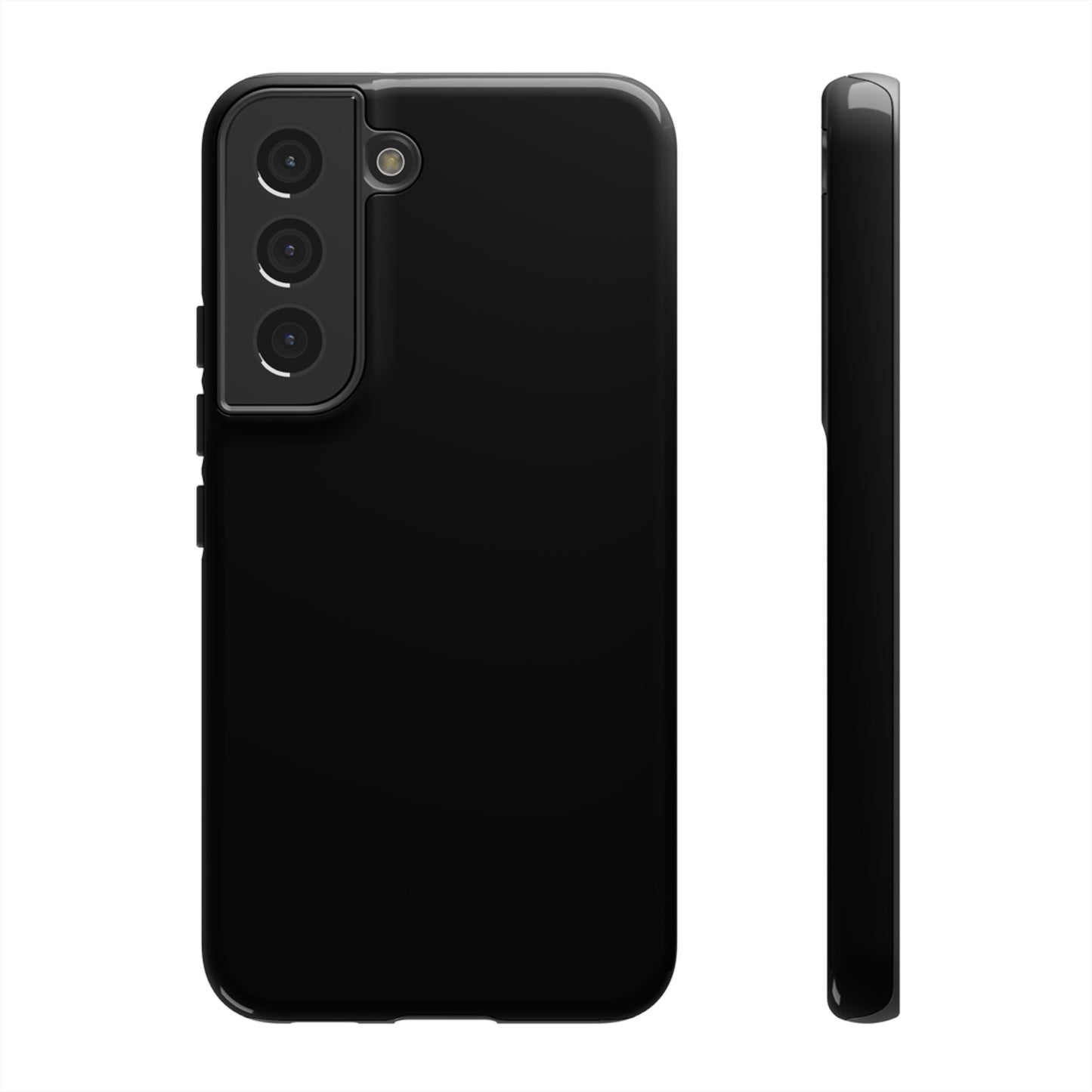 Simple Black Phone Case, iPhone 15, and Android Phone Tough Cases, Minimalist