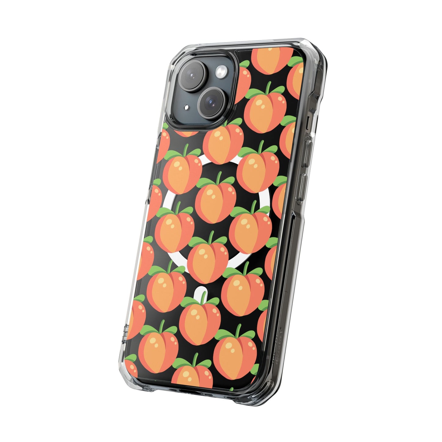 MagSafe iPhone Case with Peach Pattern