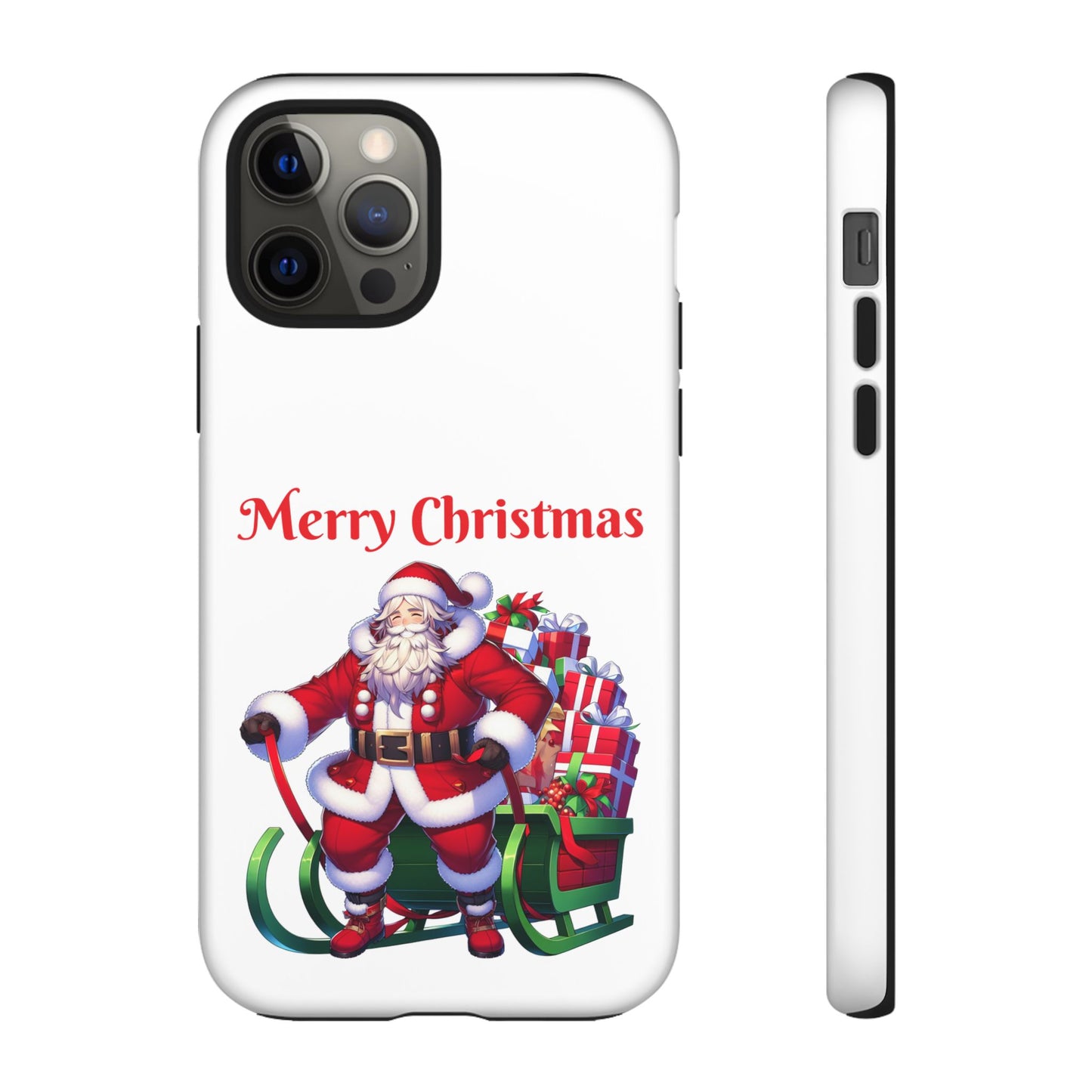 Phone Case Santa Merry Christmas in White Phone Case