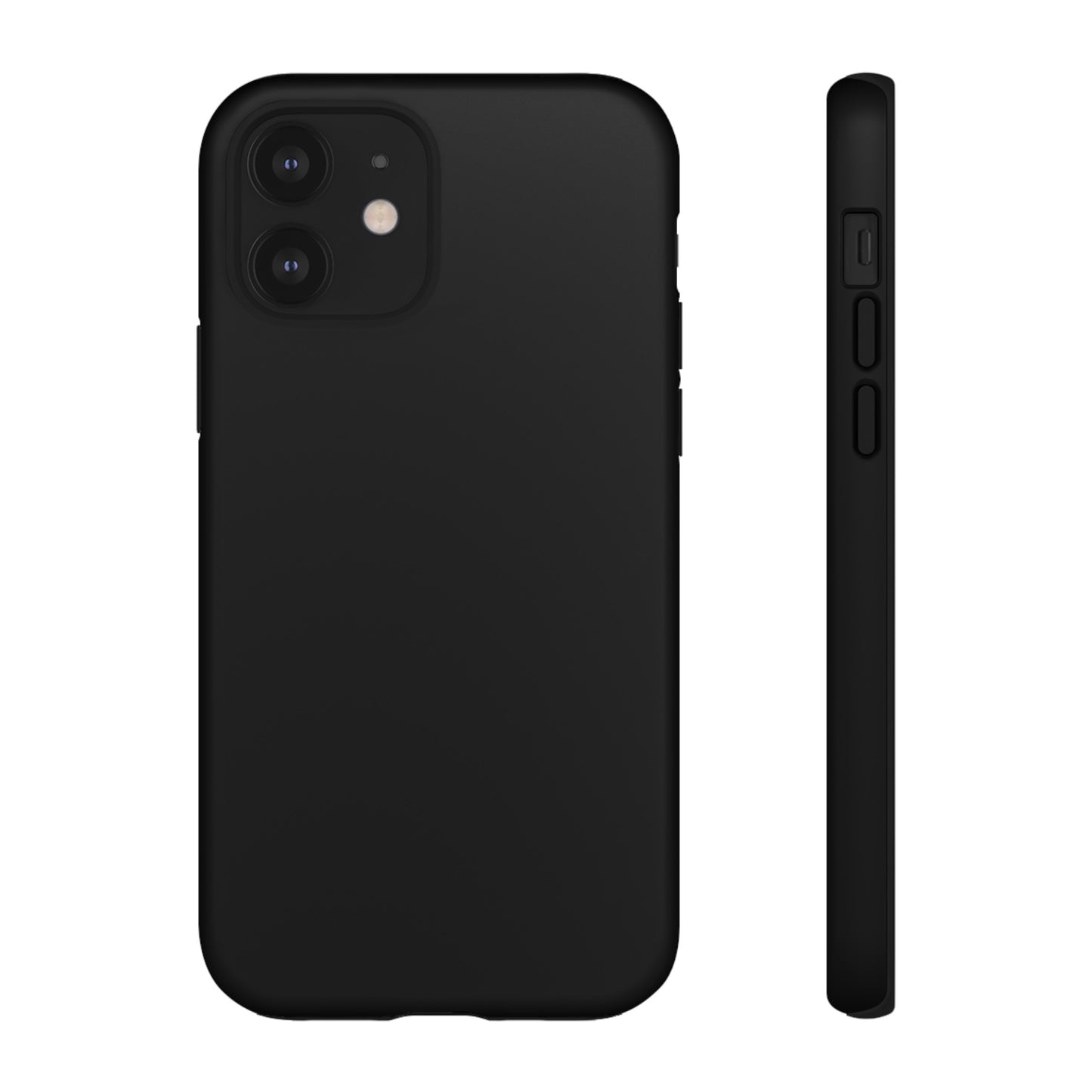 Simple Black Phone Case, iPhone 15, and Android Phone Tough Cases, Minimalist