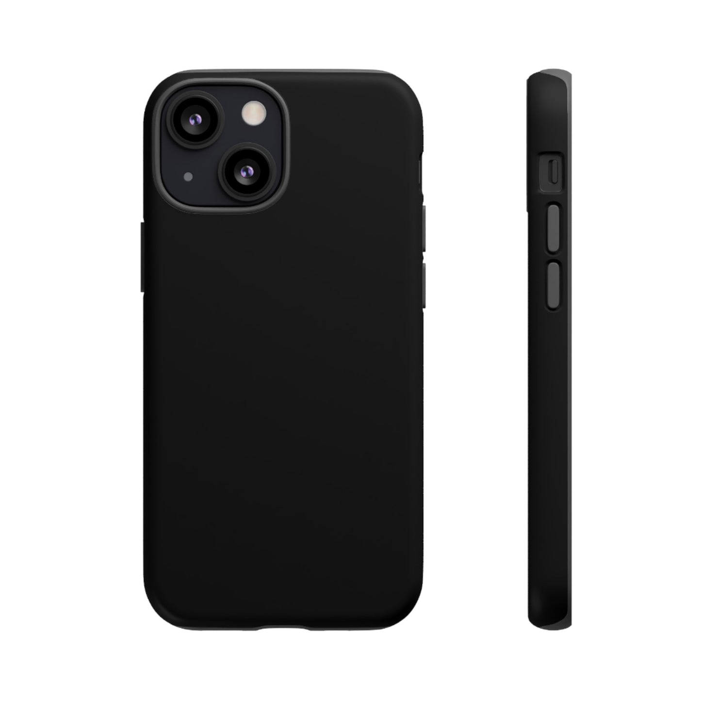 Simple Black Phone Case, iPhone 15, and Android Phone Tough Cases, Minimalist