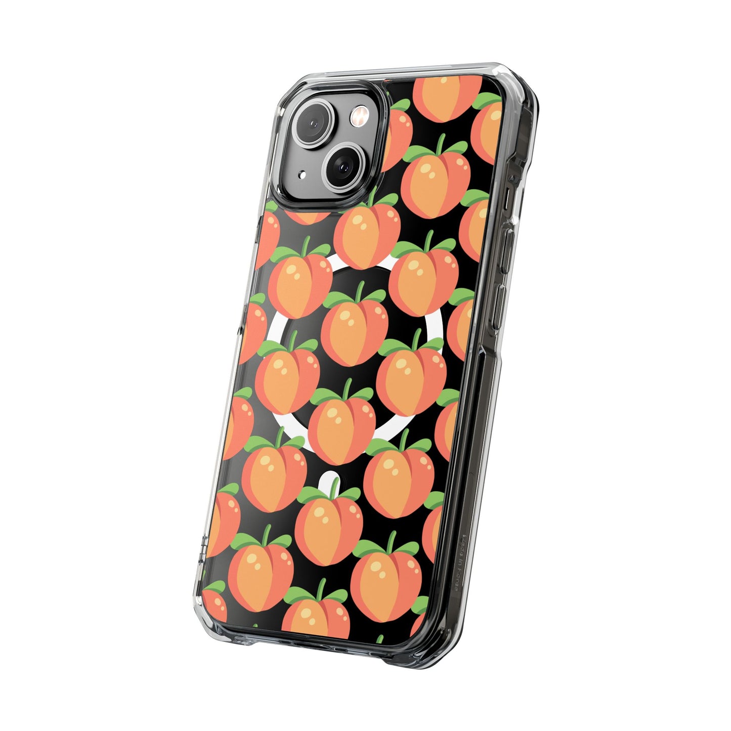 MagSafe iPhone Case with Peach Pattern