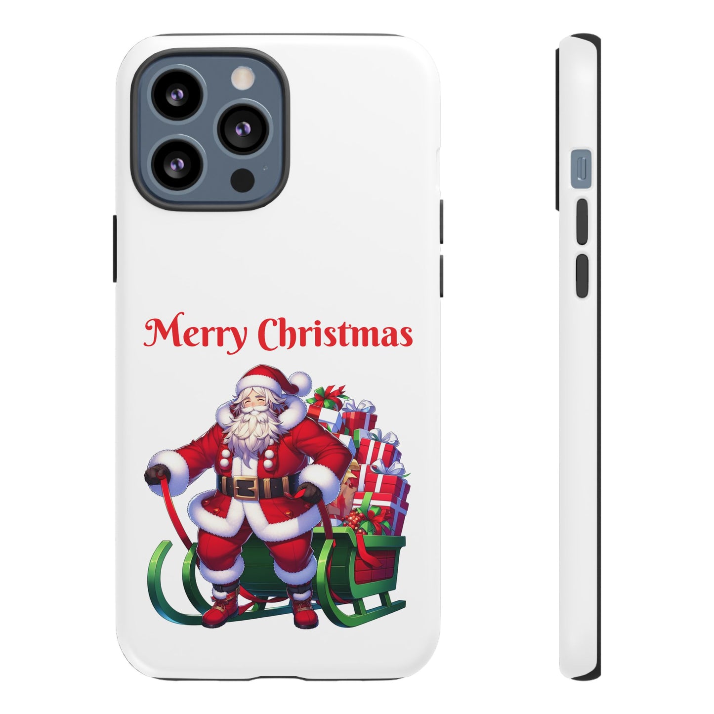 Phone Case Santa Merry Christmas in White Phone Case