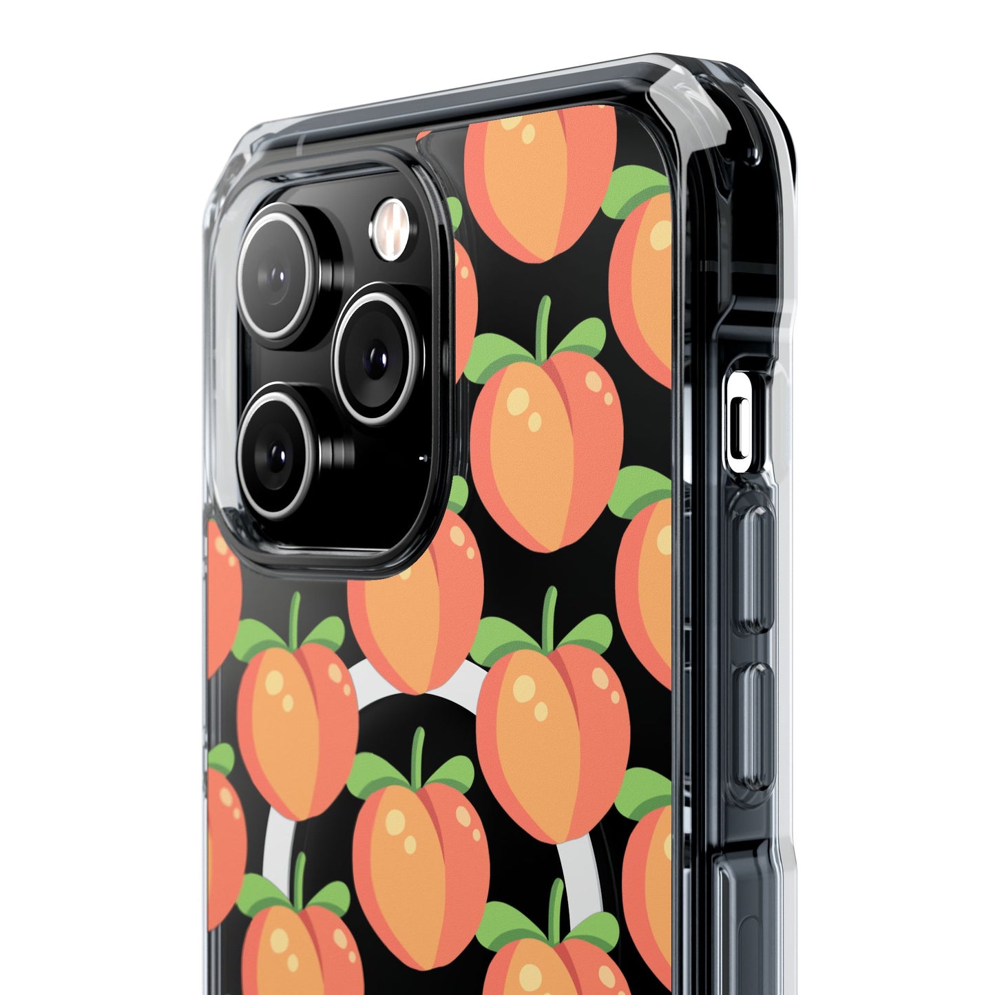 MagSafe iPhone Case with Peach Pattern