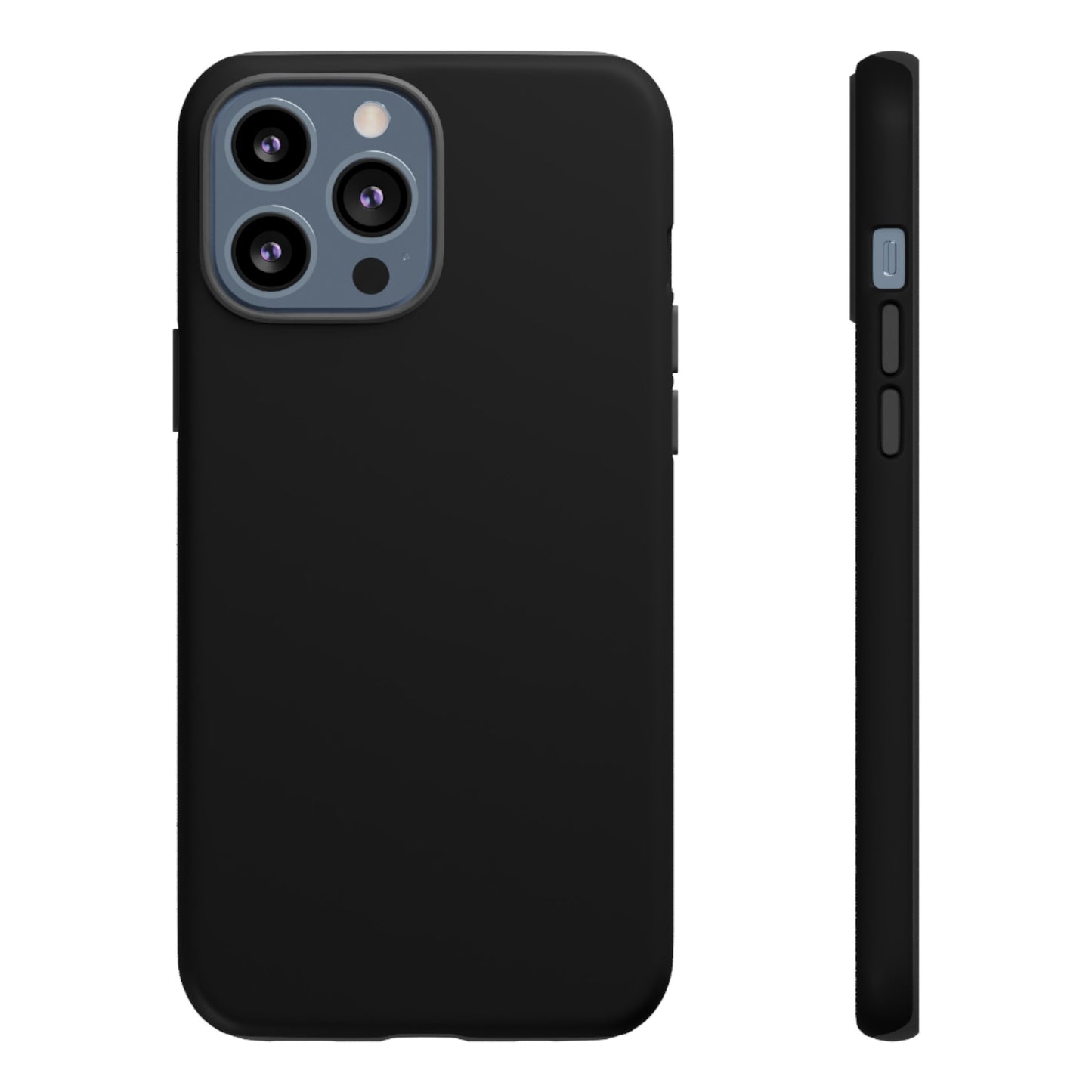 Simple Black Phone Case, iPhone 15, and Android Phone Tough Cases, Minimalist