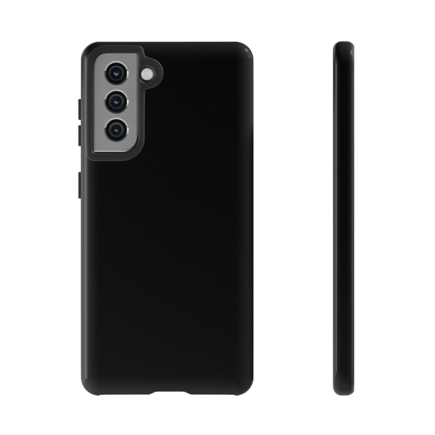 Simple Black Phone Case, iPhone 15, and Android Phone Tough Cases, Minimalist