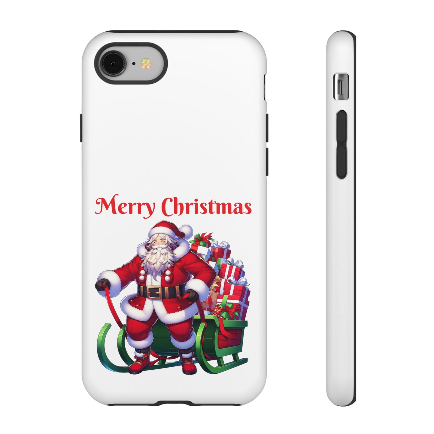 Phone Case Santa Merry Christmas in White Phone Case