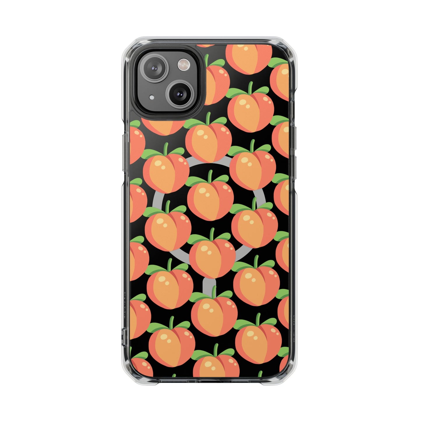 MagSafe iPhone Case with Peach Pattern