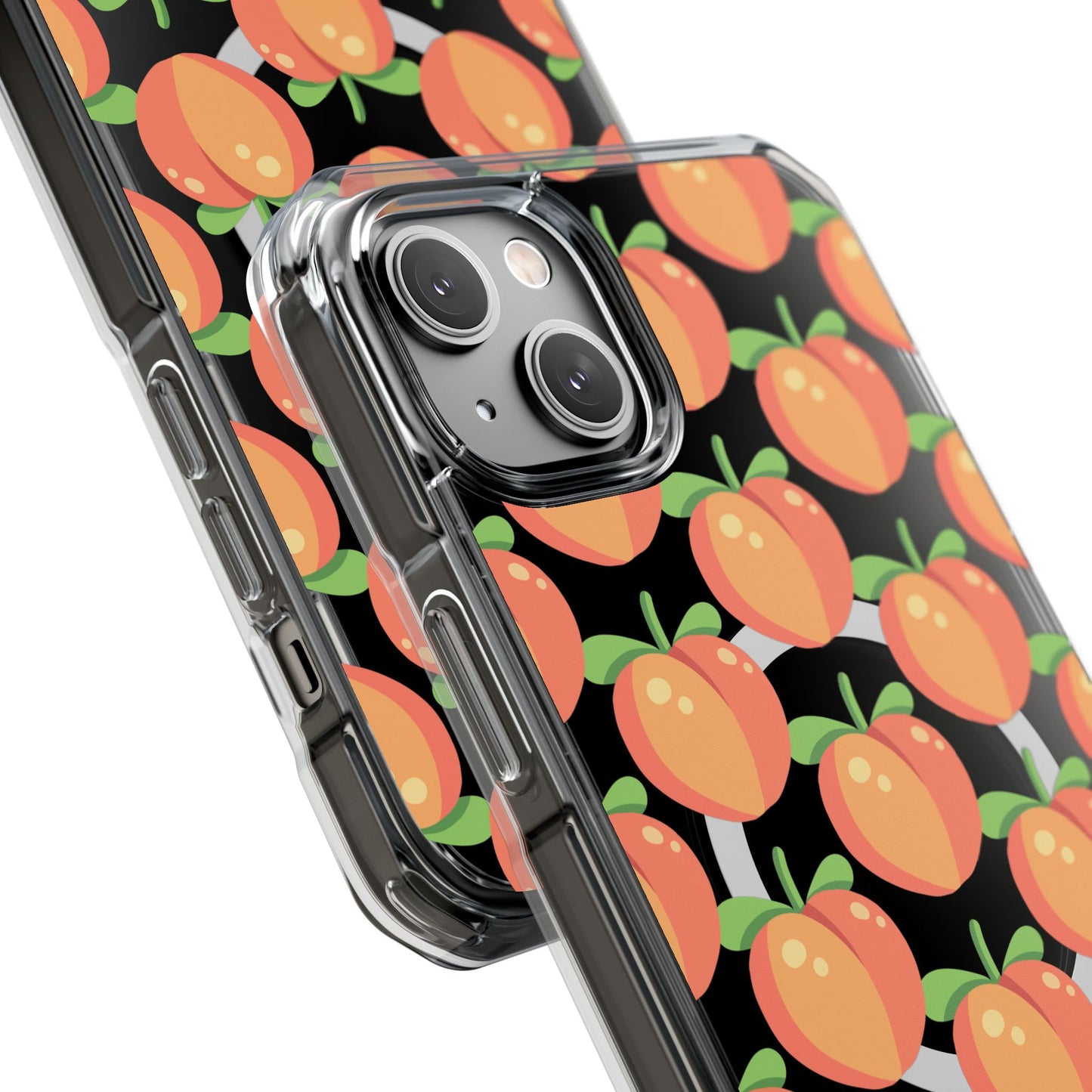 MagSafe iPhone Case with Peach Pattern