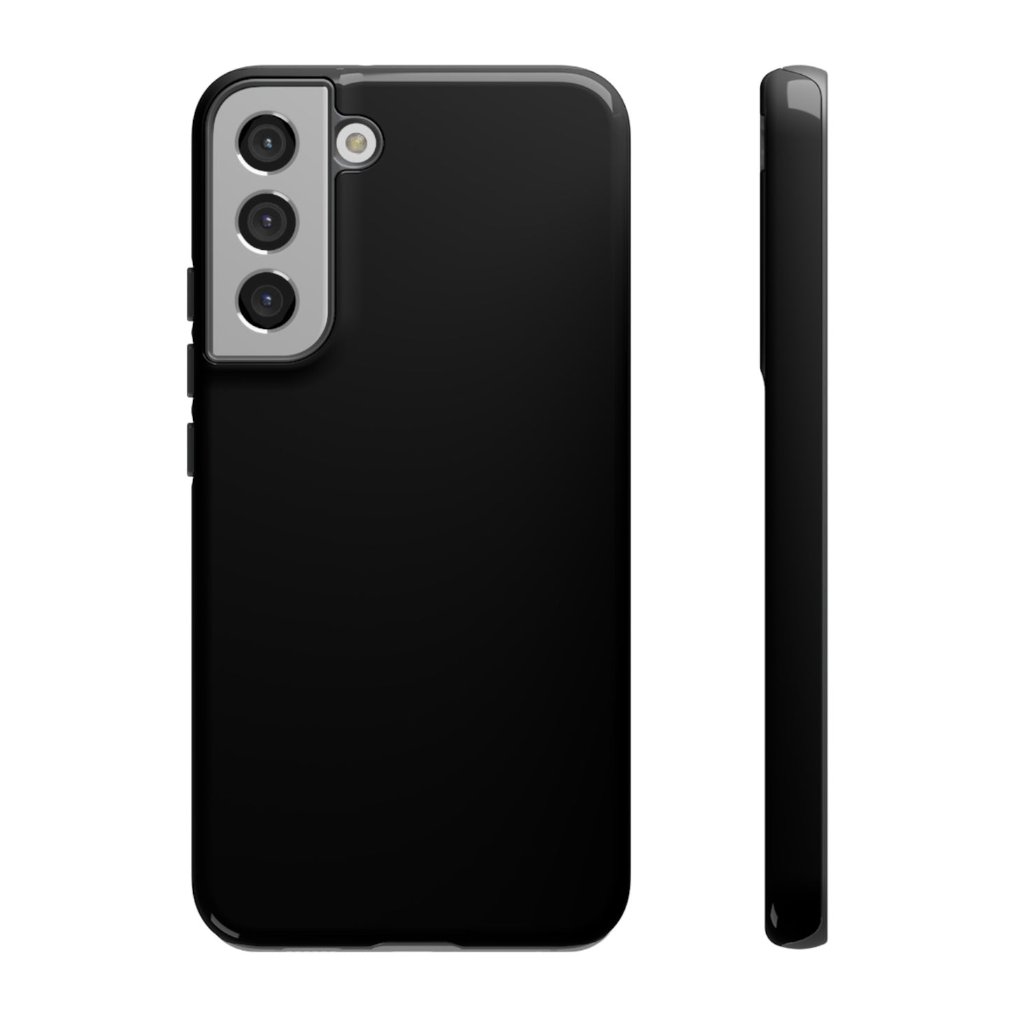 Simple Black Phone Case, iPhone 15, and Android Phone Tough Cases, Minimalist