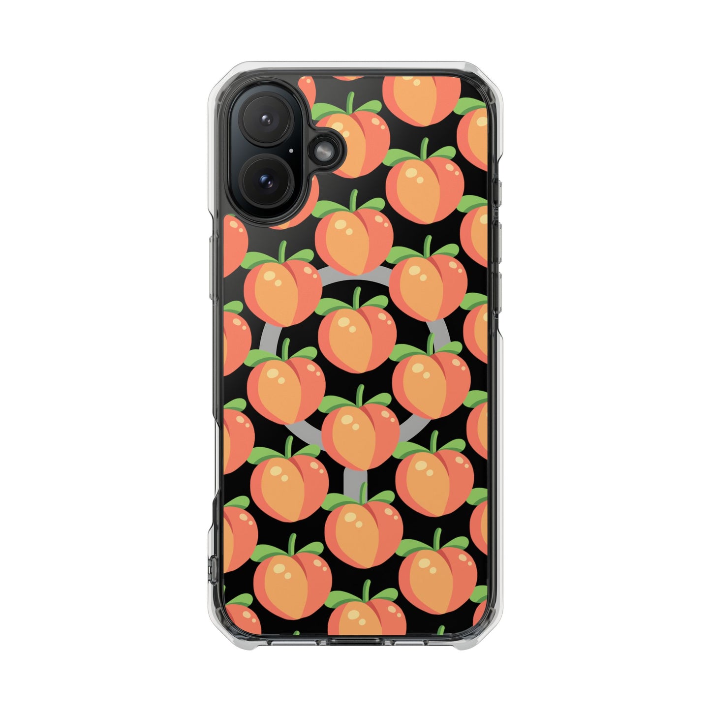 MagSafe iPhone Case with Peach Pattern