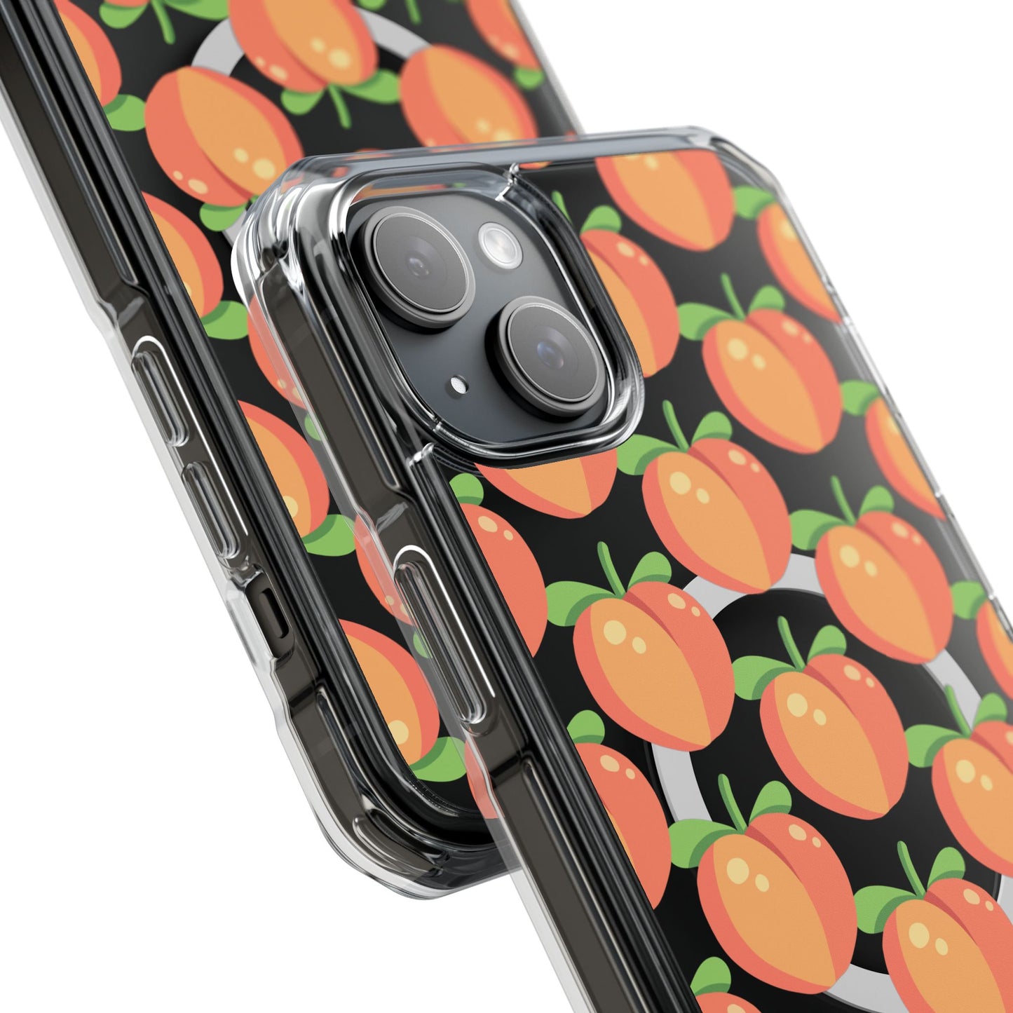 MagSafe iPhone Case with Peach Pattern