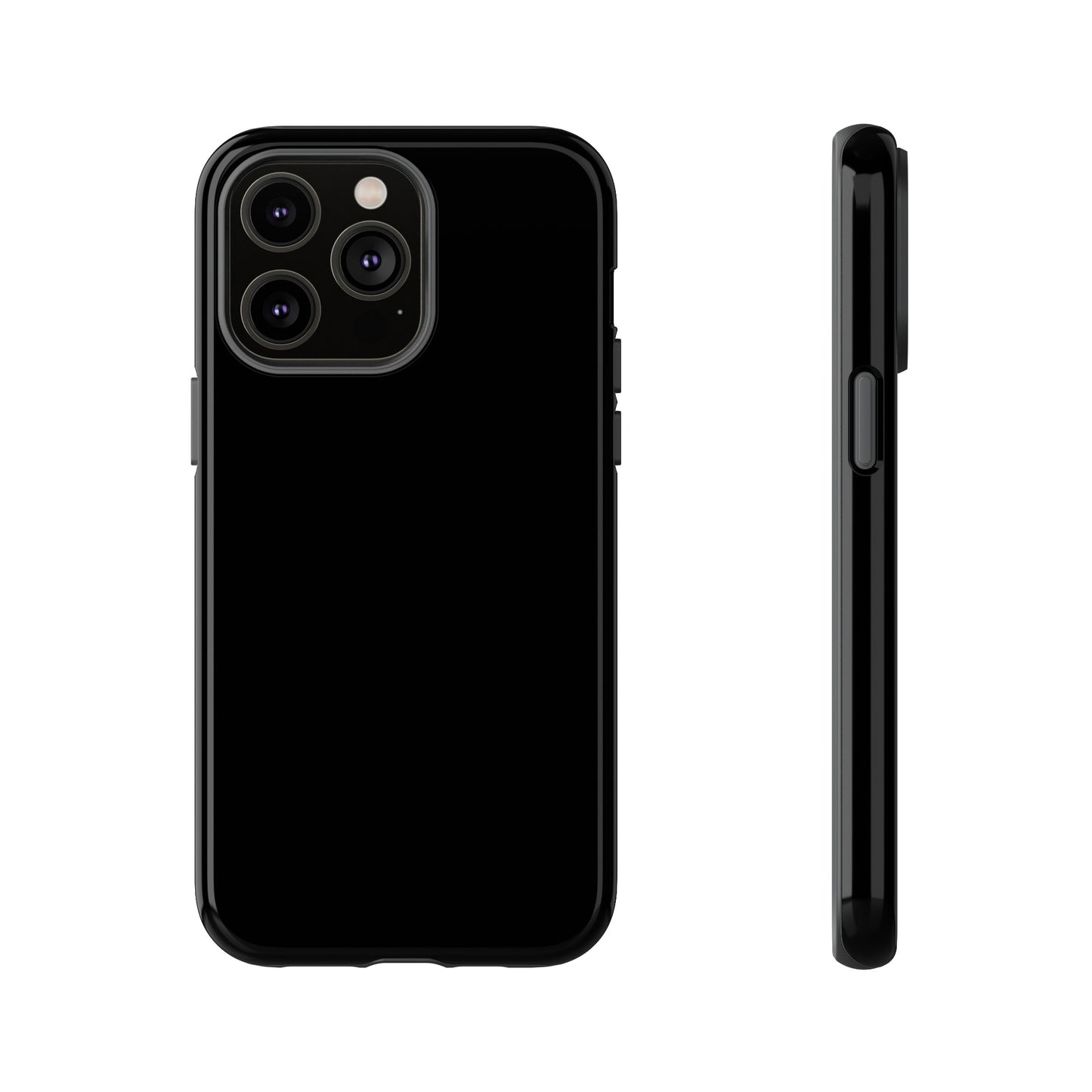 Simple Black Phone Case, iPhone 15, and Android Phone Tough Cases, Minimalist