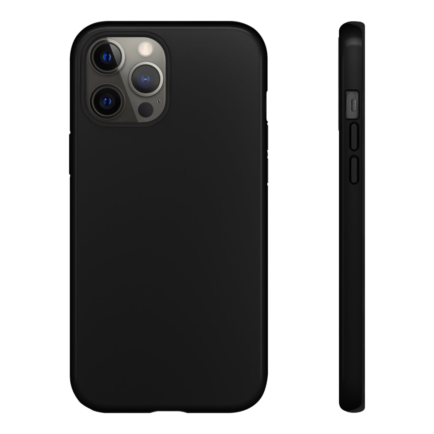 Simple Black Phone Case, iPhone 15, and Android Phone Tough Cases, Minimalist