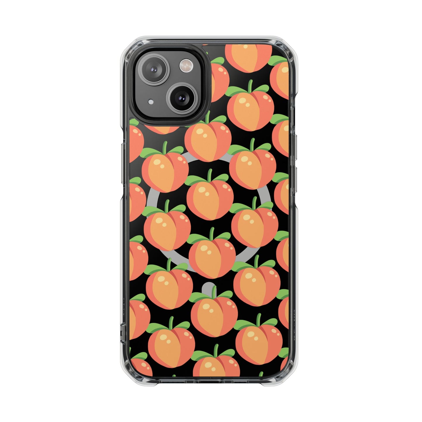 MagSafe iPhone Case with Peach Pattern