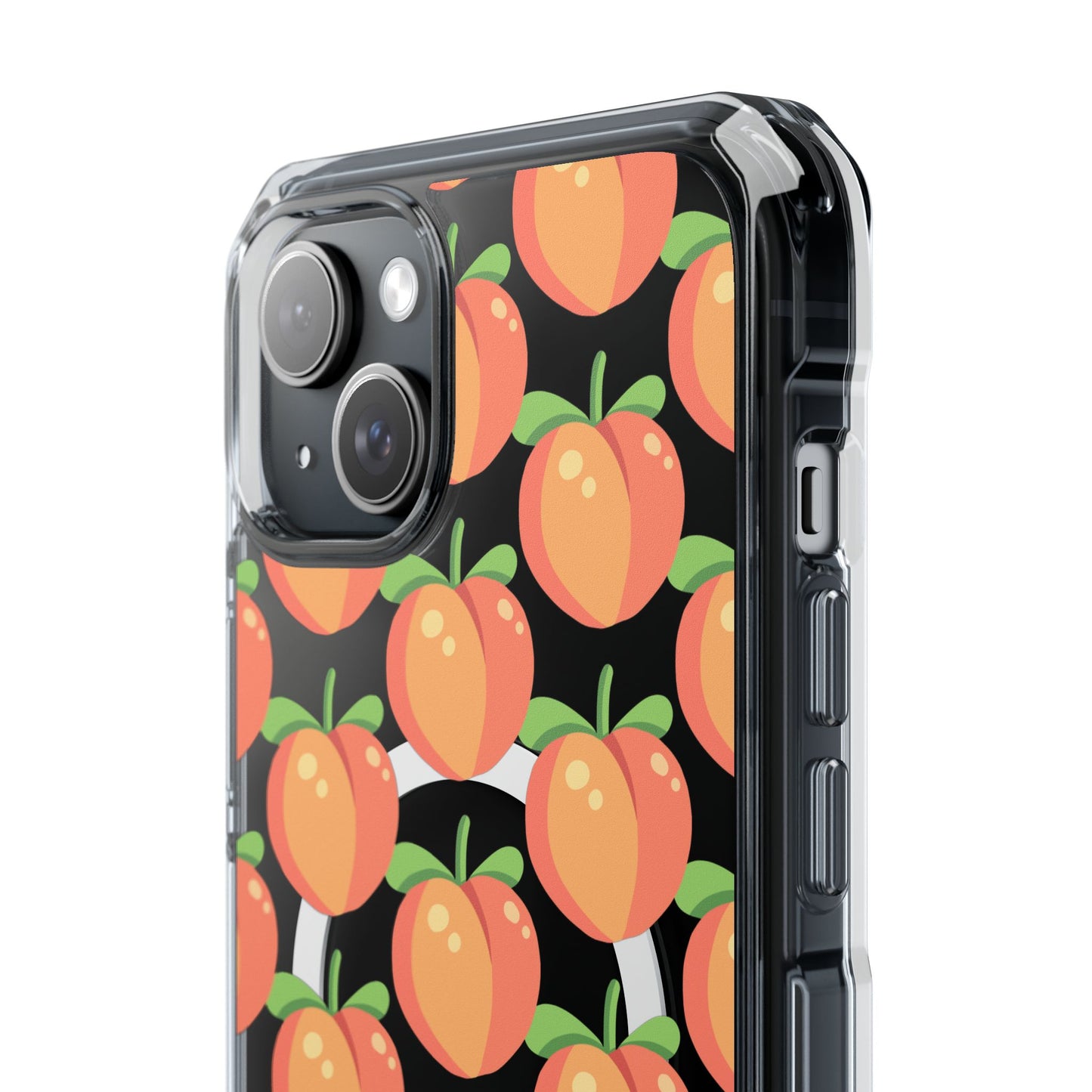 MagSafe iPhone Case with Peach Pattern