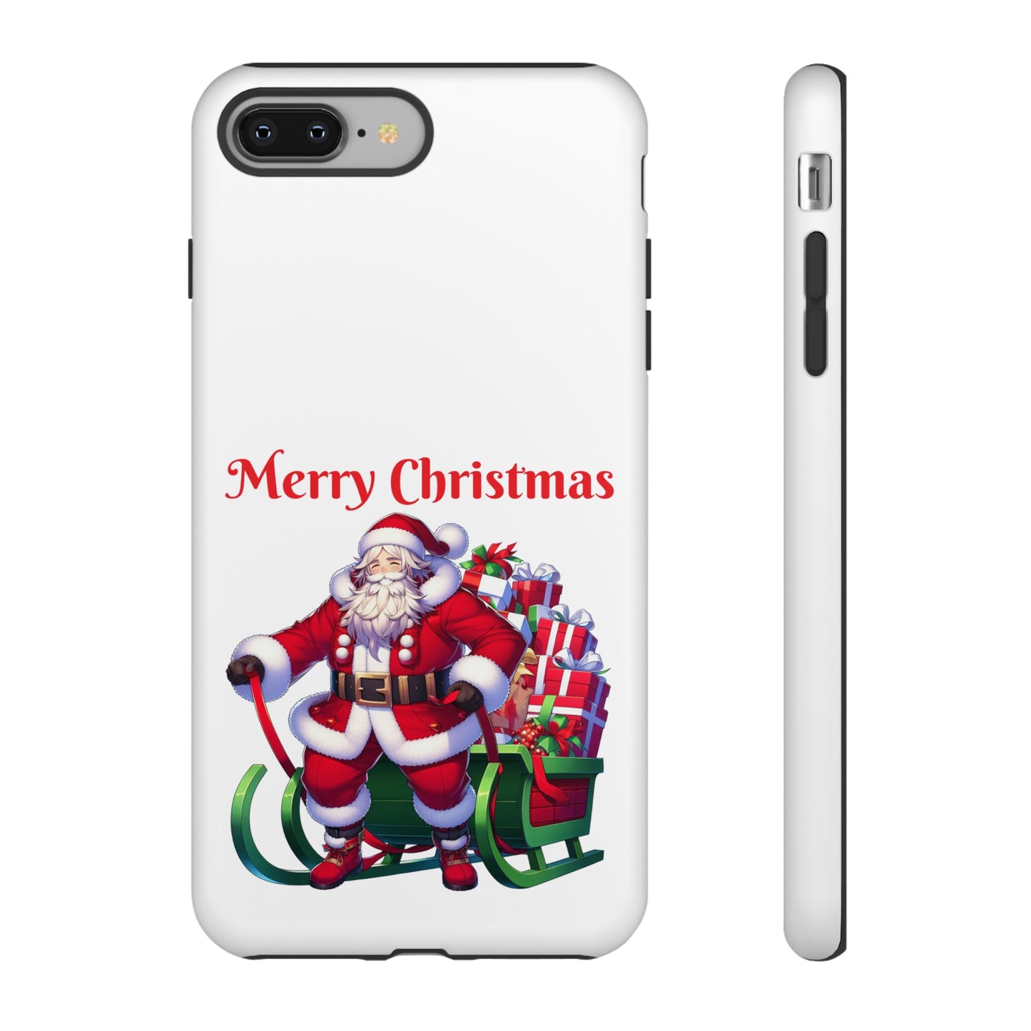 Phone Case Santa Merry Christmas in White Phone Case