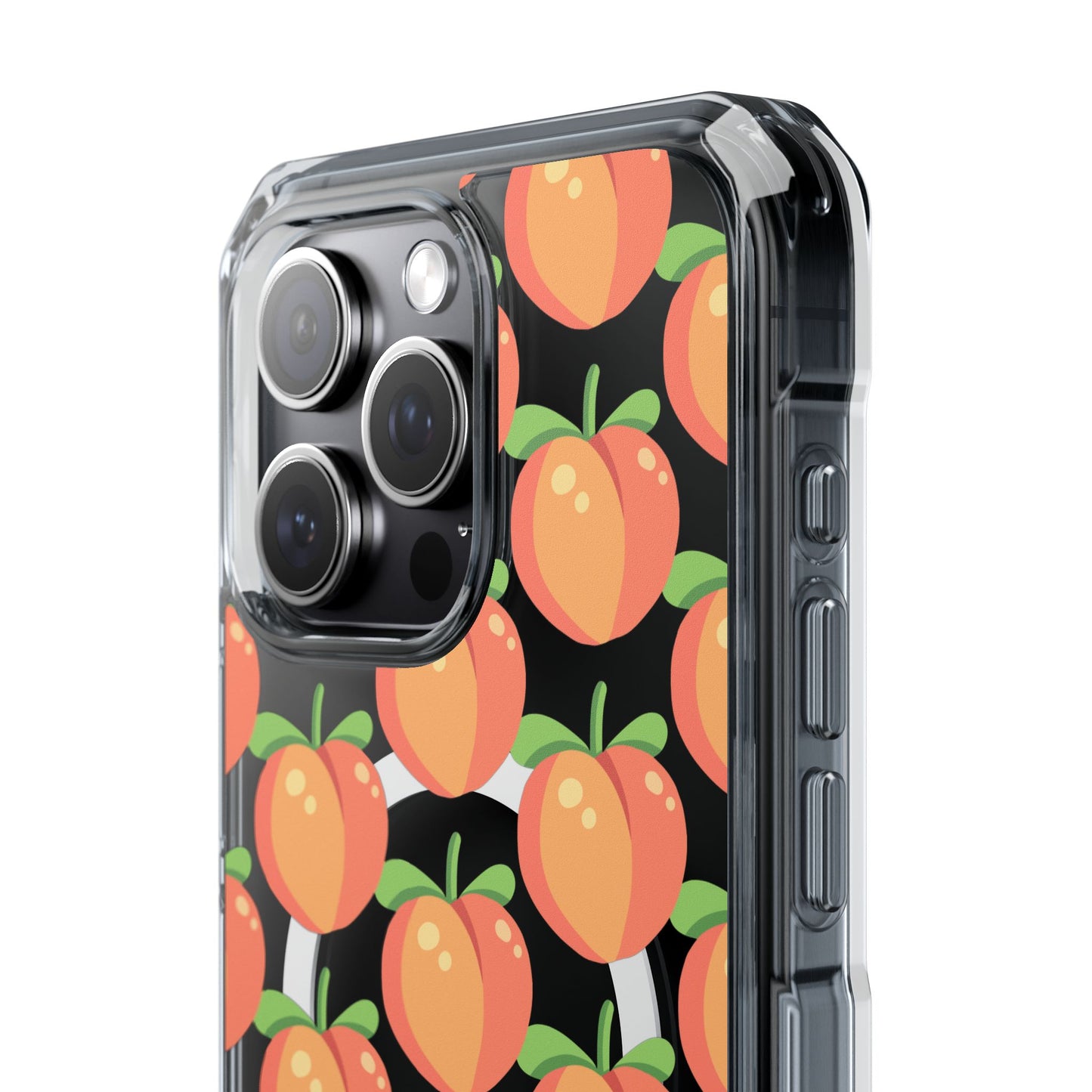 MagSafe iPhone Case with Peach Pattern