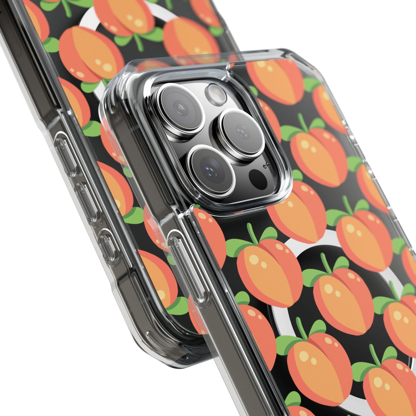 MagSafe iPhone Case with Peach Pattern