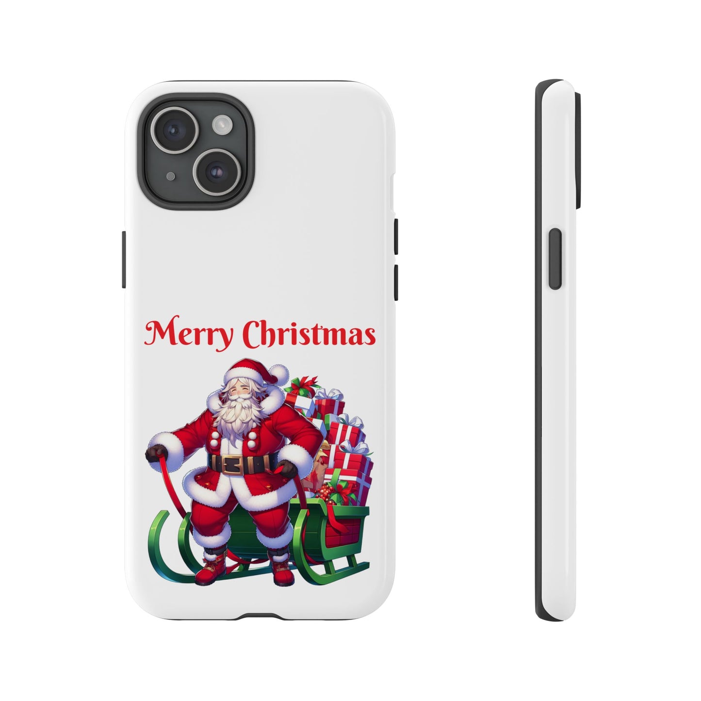 Phone Case Santa Merry Christmas in White Phone Case