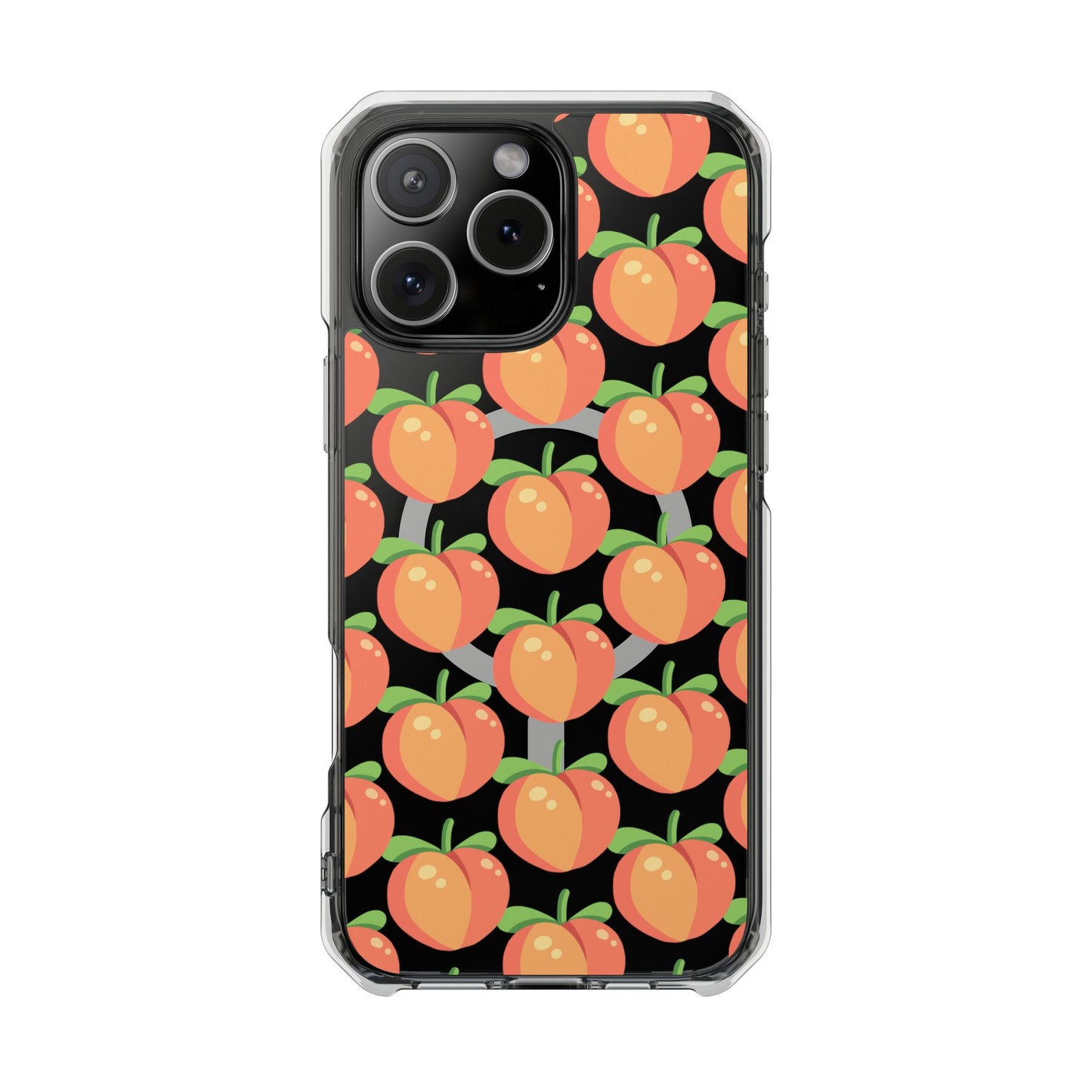 MagSafe iPhone Case with Peach Pattern