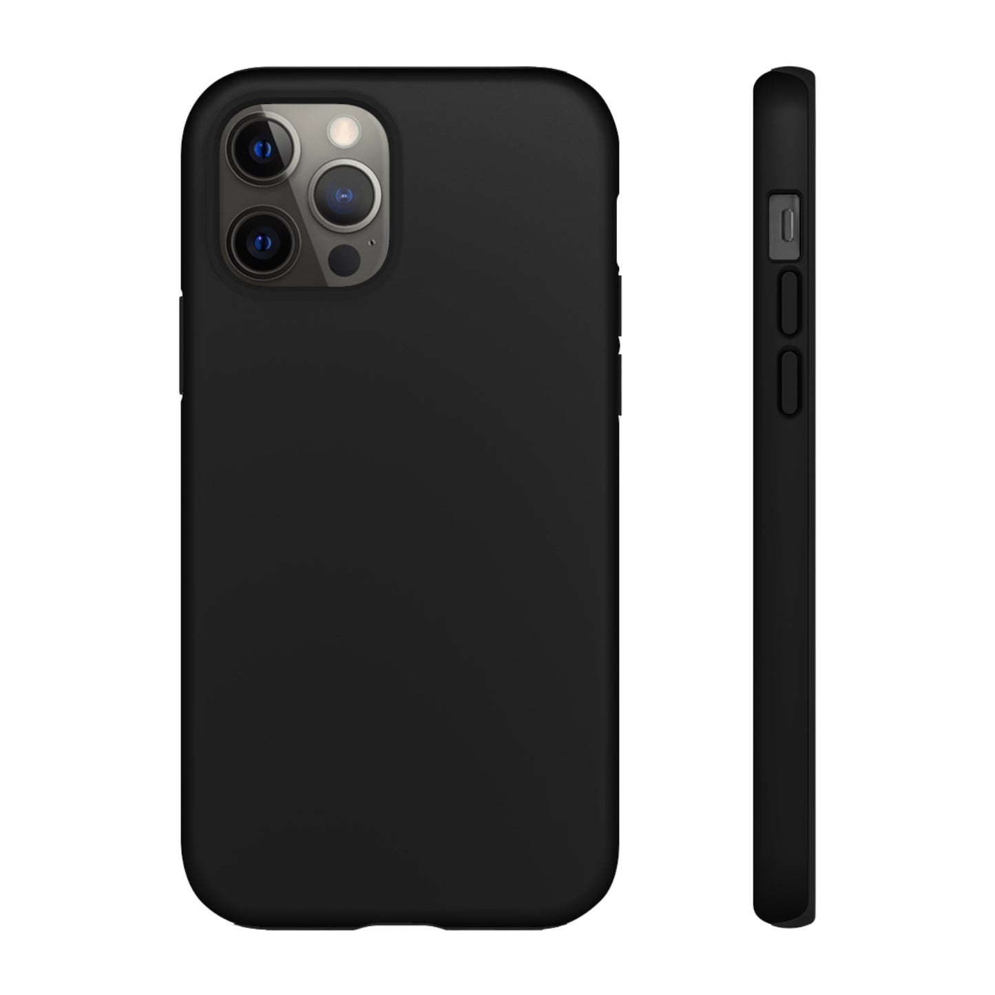 Simple Black Phone Case, iPhone 15, and Android Phone Tough Cases, Minimalist