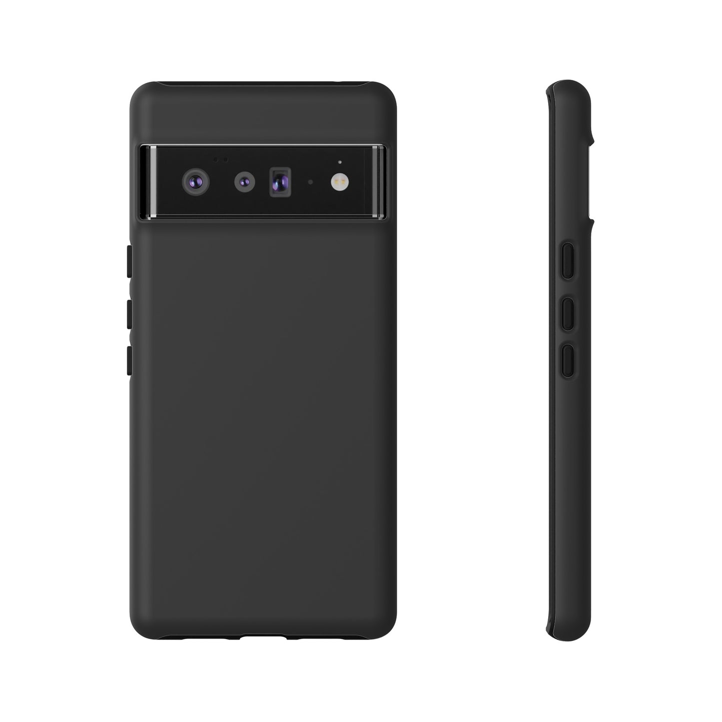 Simple Black Phone Case, iPhone 15, and Android Phone Tough Cases, Minimalist