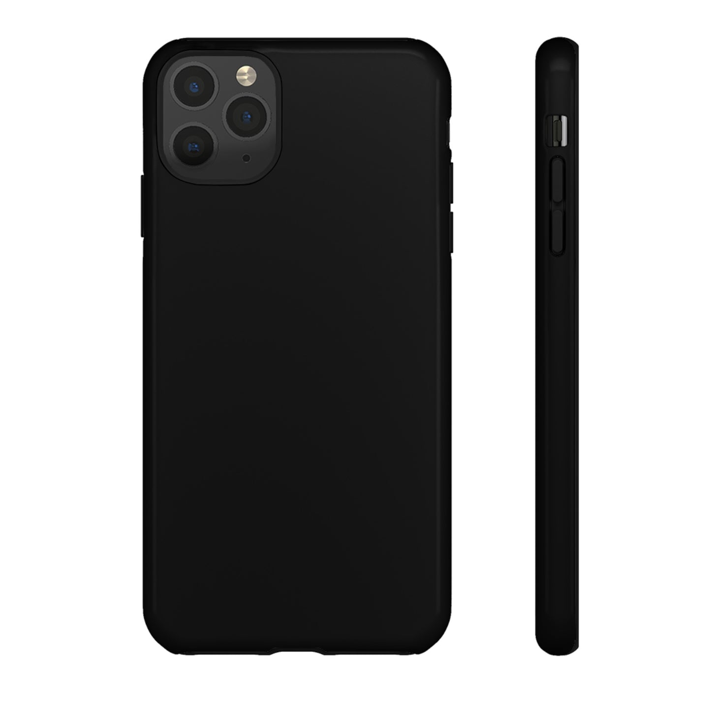 Simple Black Phone Case, iPhone 15, and Android Phone Tough Cases, Minimalist