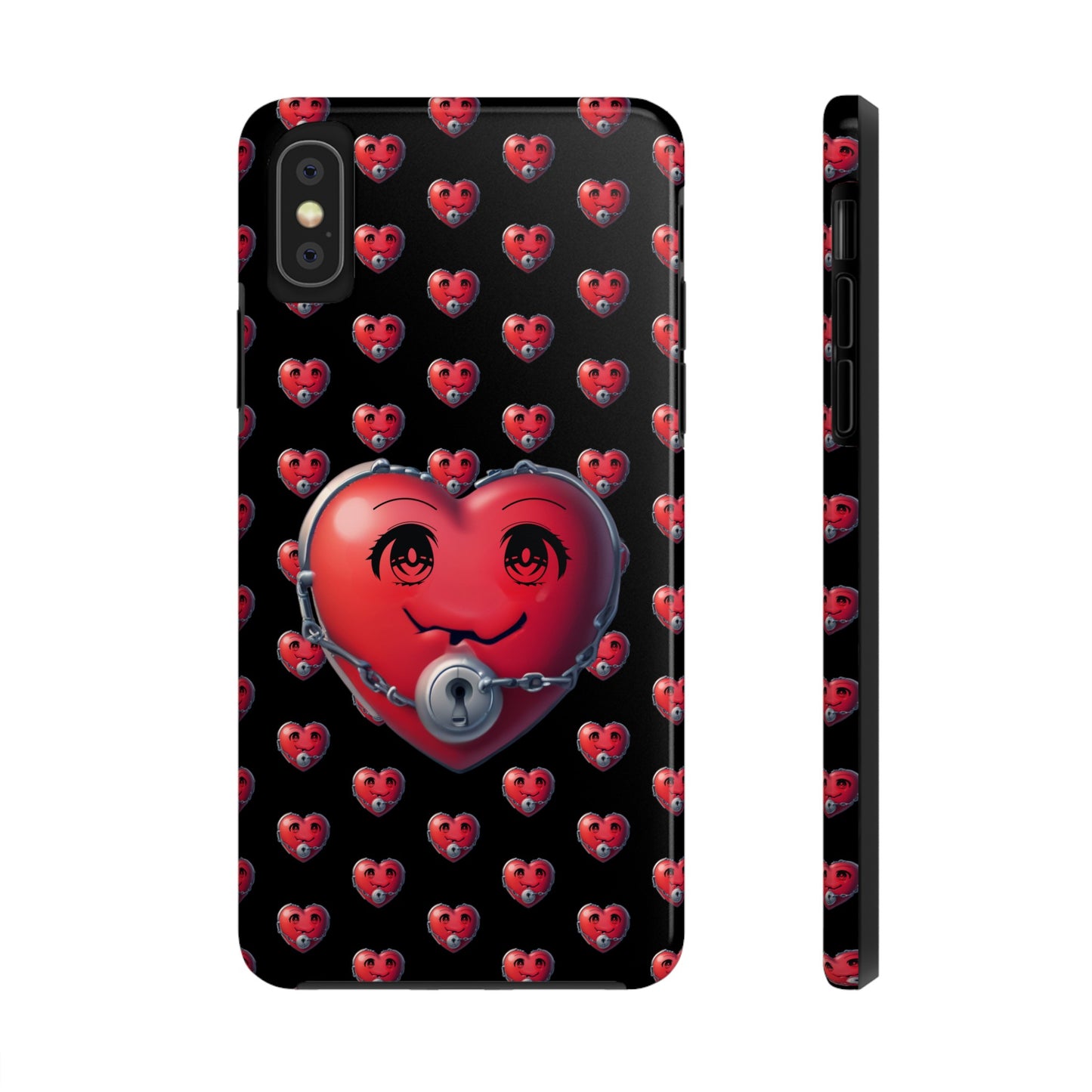 iPhone Case Locked Heart Design, Locked DownTough Phone Cases Android and iPhone, iPhone 15 Pro, Samsung Galaxy,