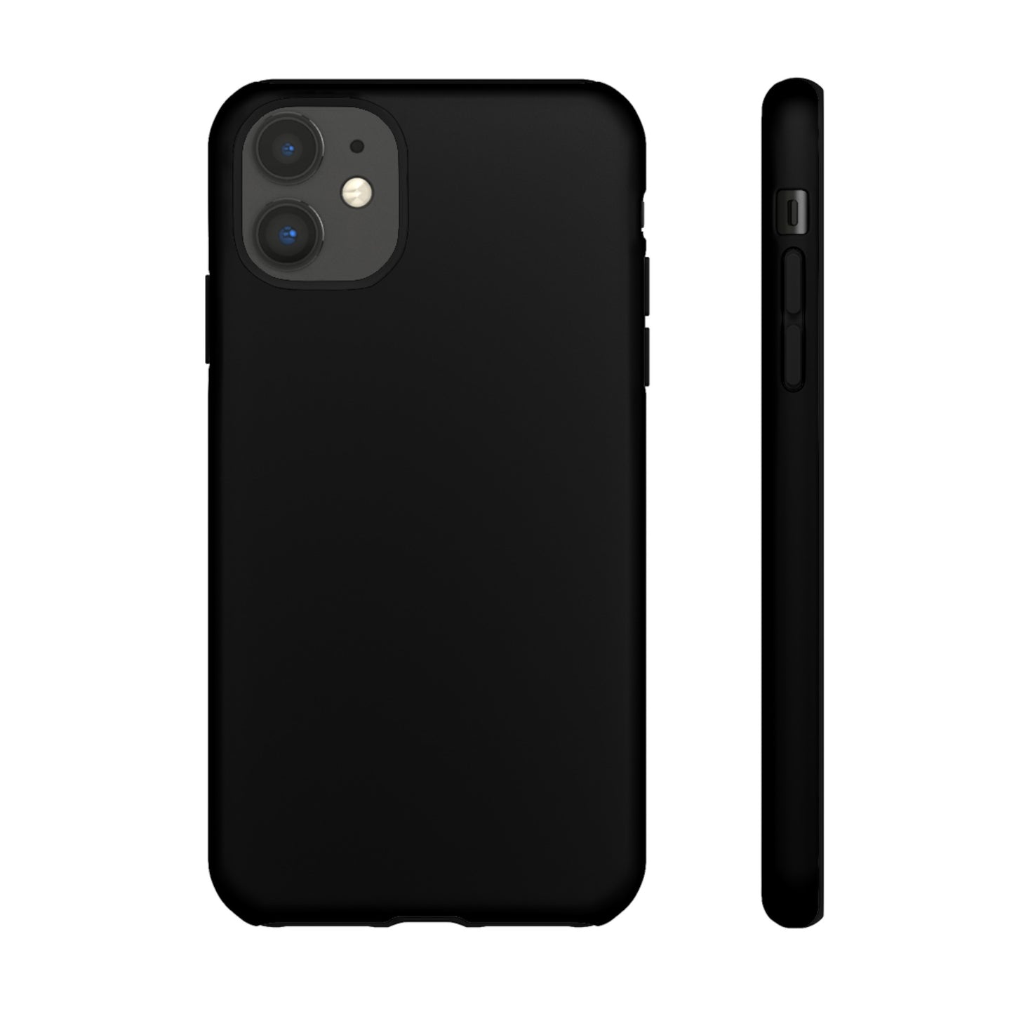 Simple Black Phone Case, iPhone 15, and Android Phone Tough Cases, Minimalist