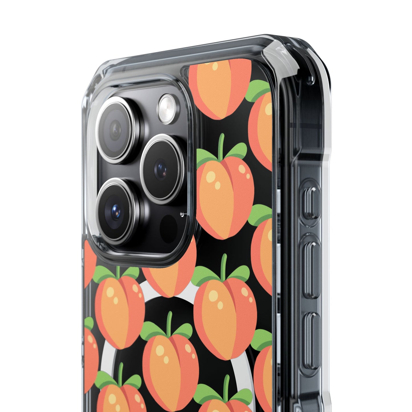 MagSafe iPhone Case with Peach Pattern