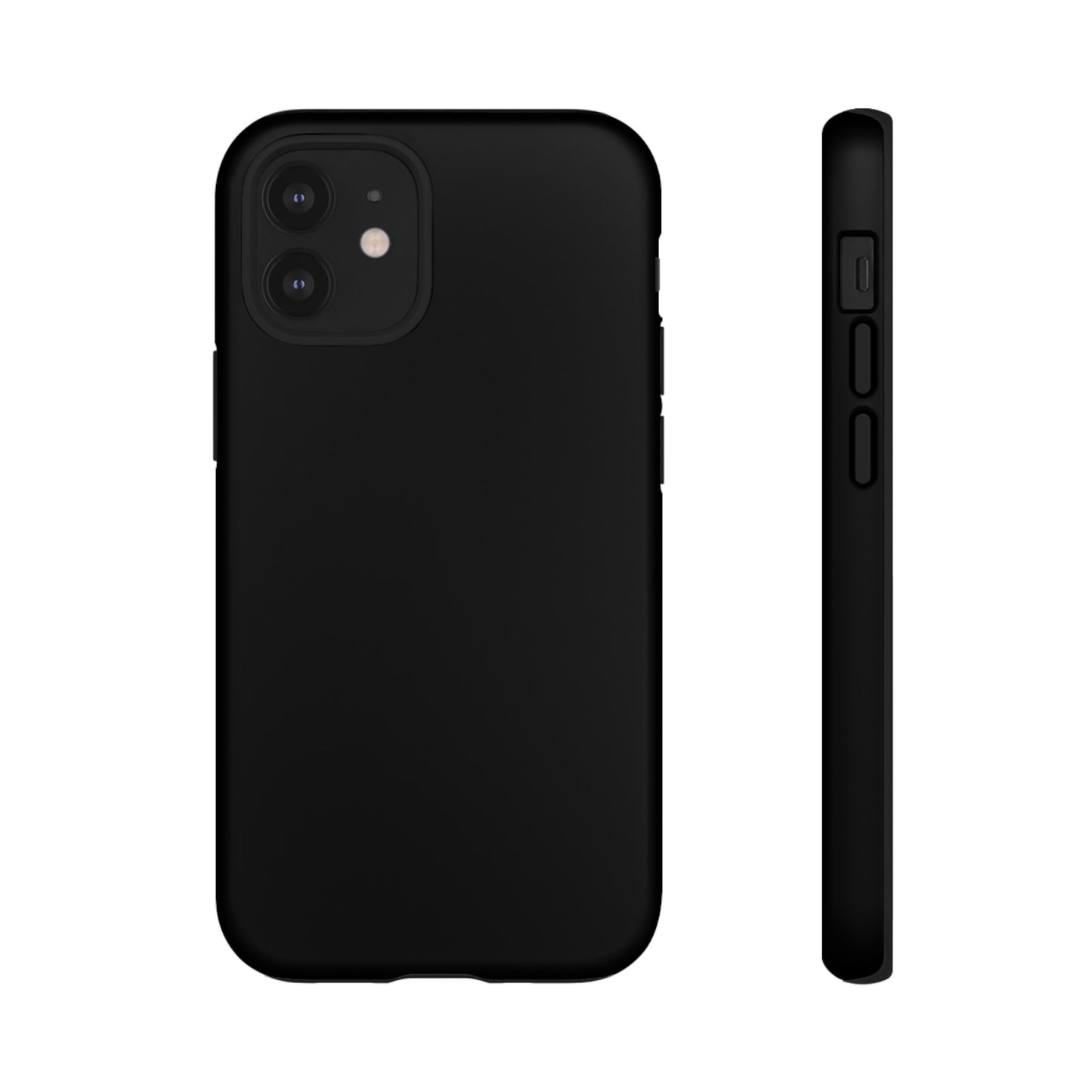 Simple Black Phone Case, iPhone 15, and Android Phone Tough Cases, Minimalist