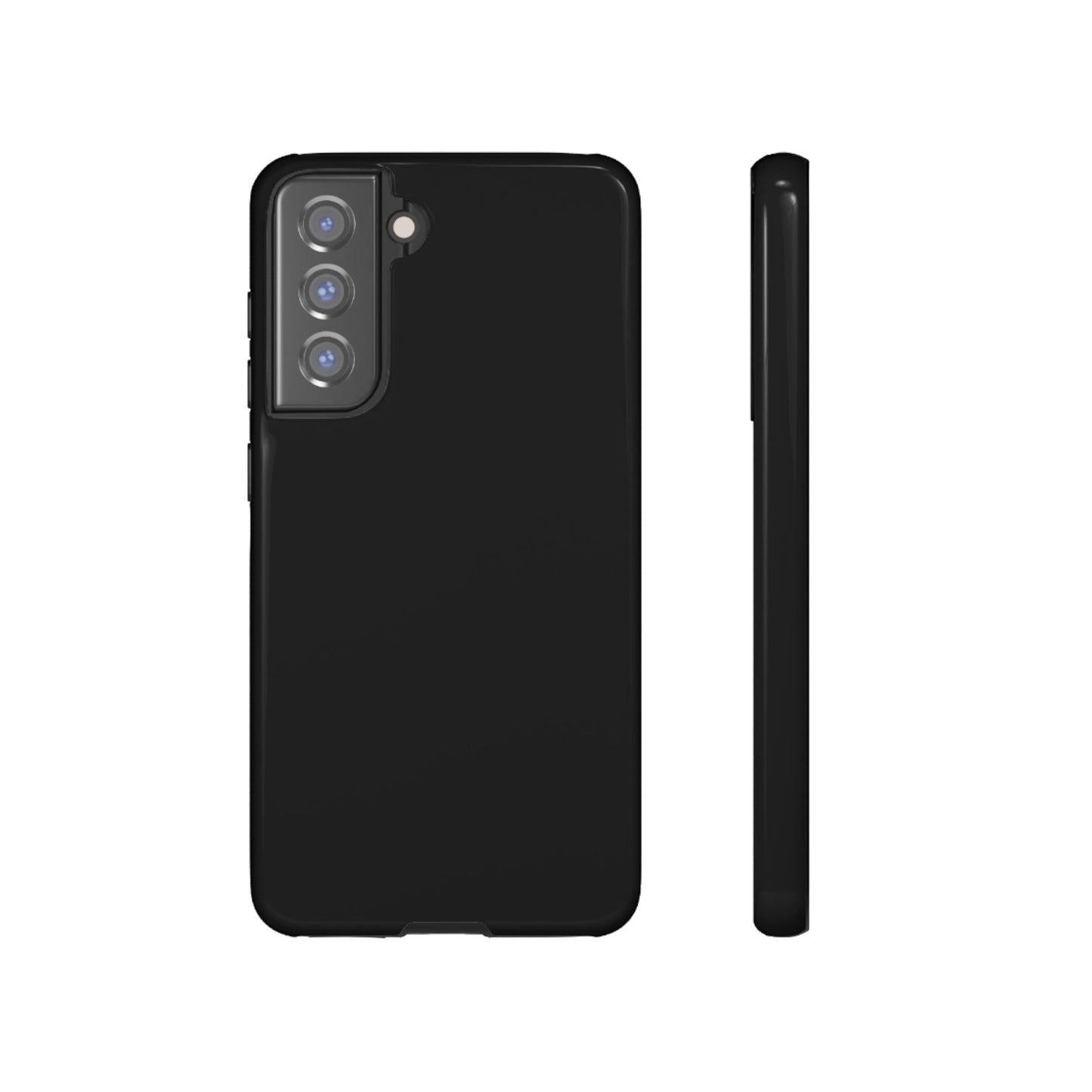 Simple Black Phone Case, iPhone 15, and Android Phone Tough Cases, Minimalist