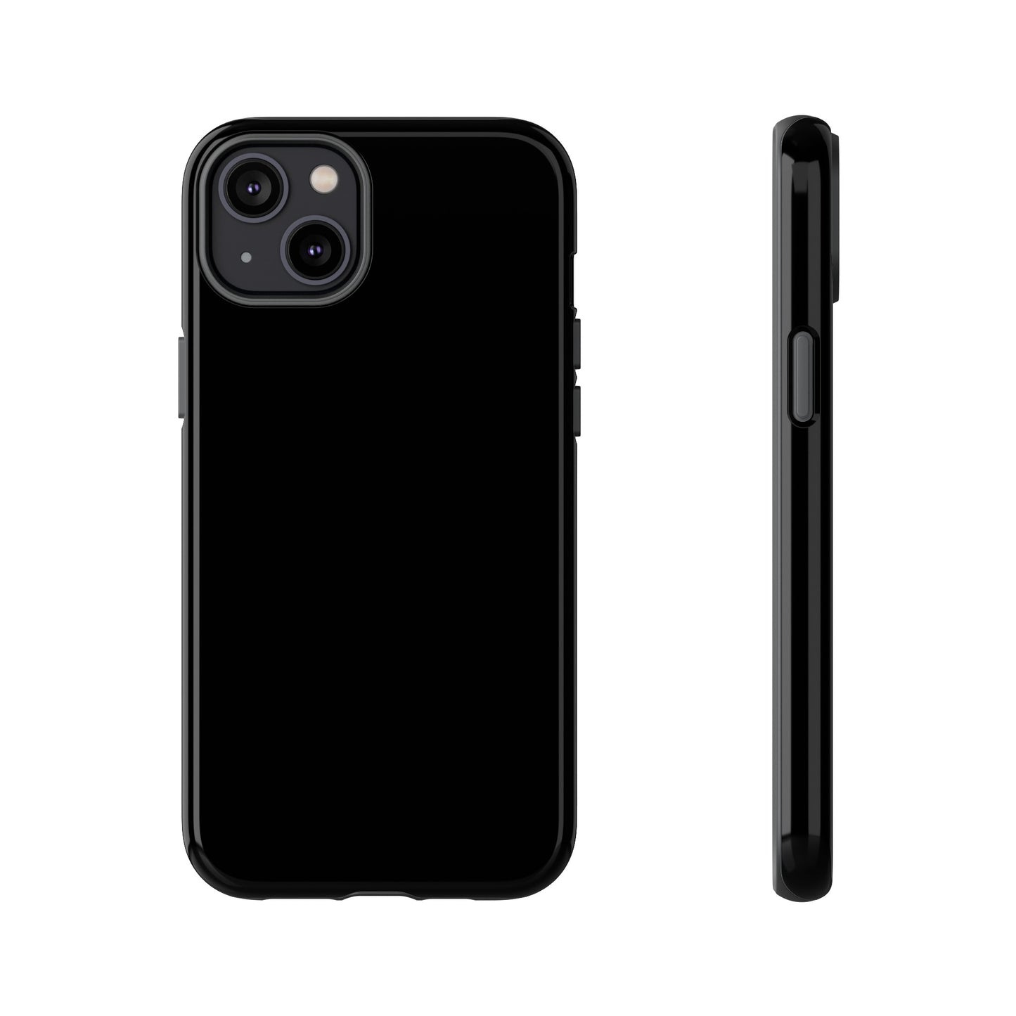 Simple Black Phone Case, iPhone 15, and Android Phone Tough Cases, Minimalist