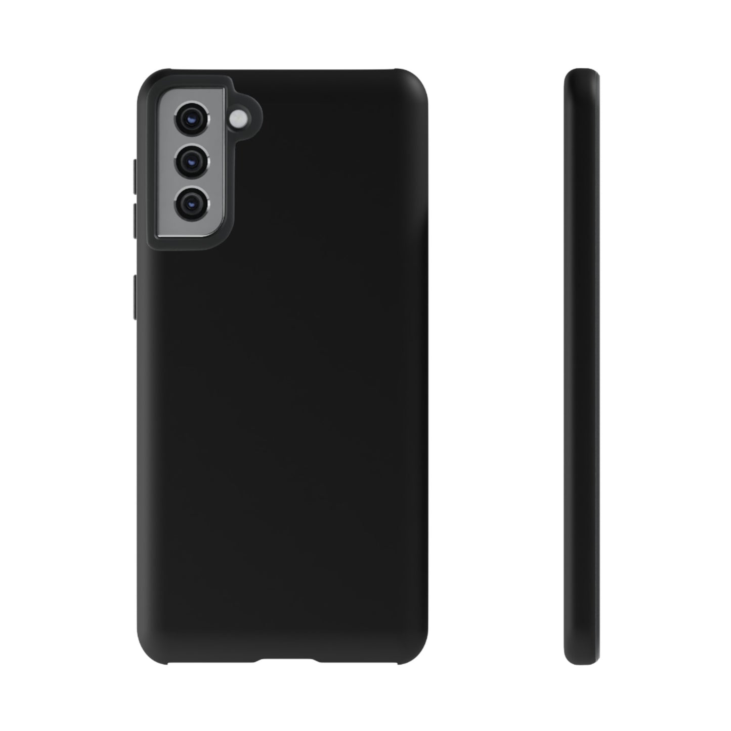 Simple Black Phone Case, iPhone 15, and Android Phone Tough Cases, Minimalist