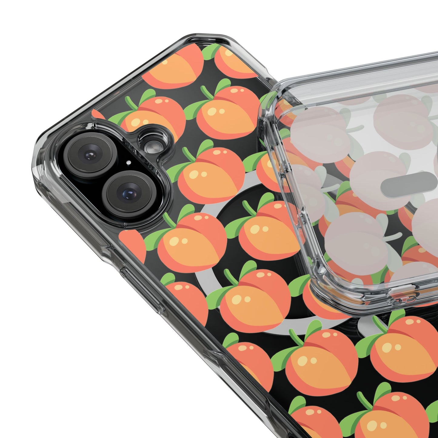 MagSafe iPhone Case with Peach Pattern