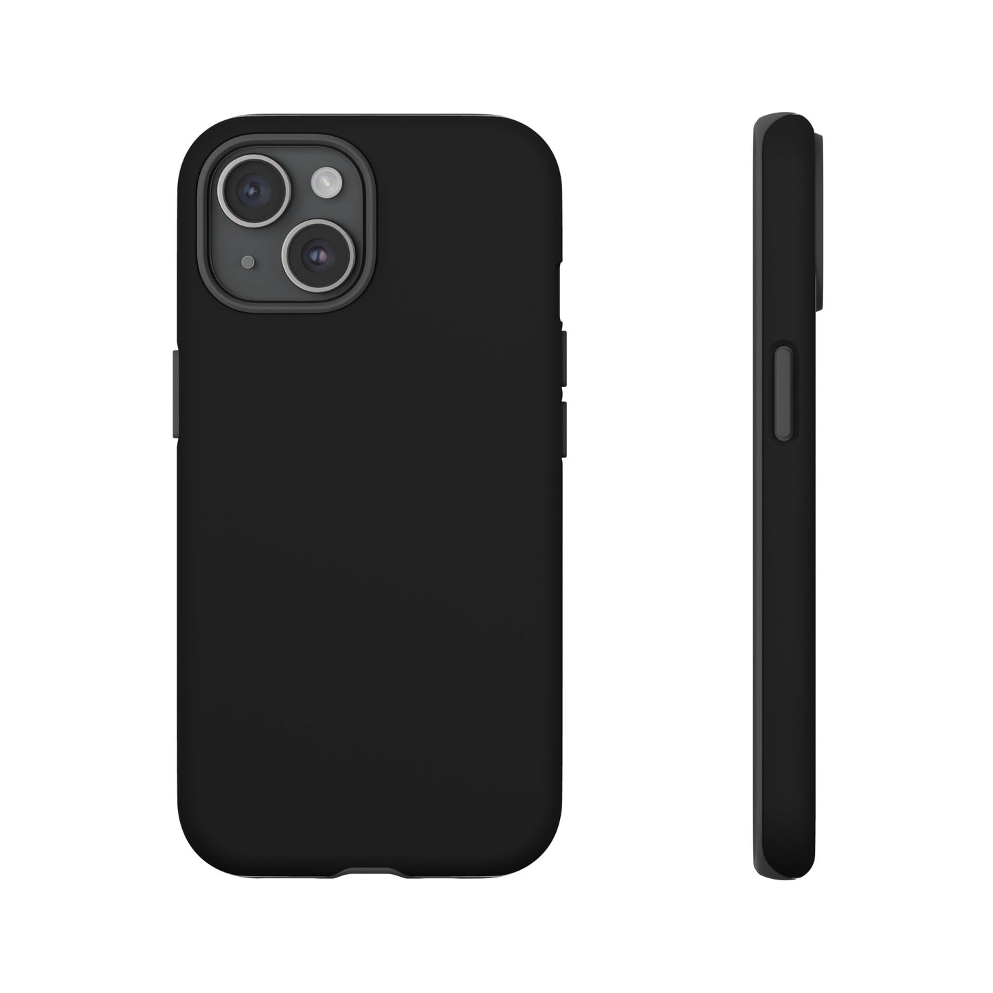 Simple Black Phone Case, iPhone 15, and Android Phone Tough Cases, Minimalist