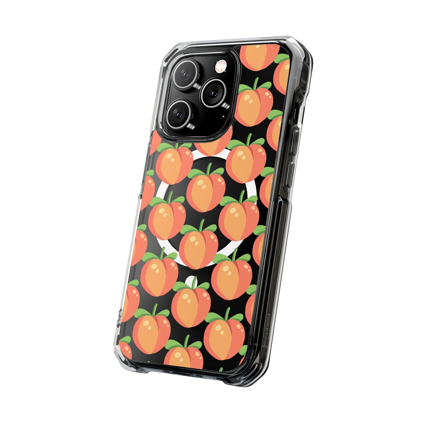 MagSafe iPhone Case with Peach Pattern