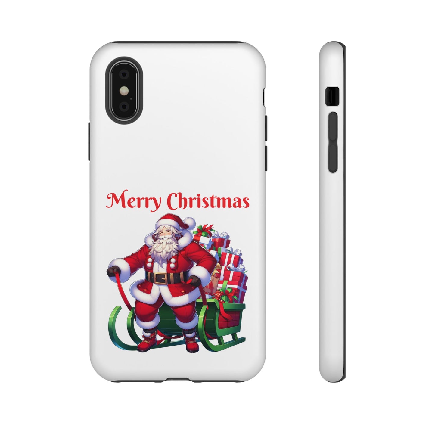 Phone Case Santa Merry Christmas in White Phone Case