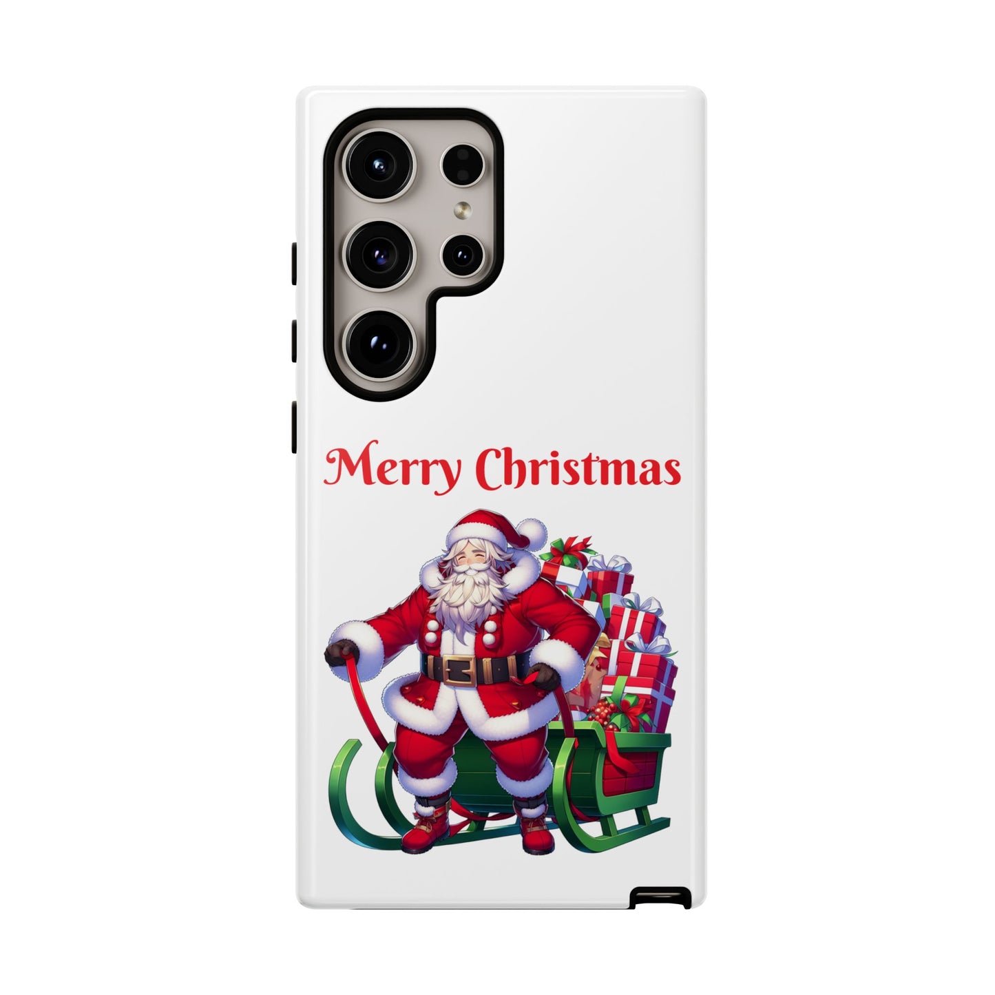 Phone Case Santa Merry Christmas in White Phone Case