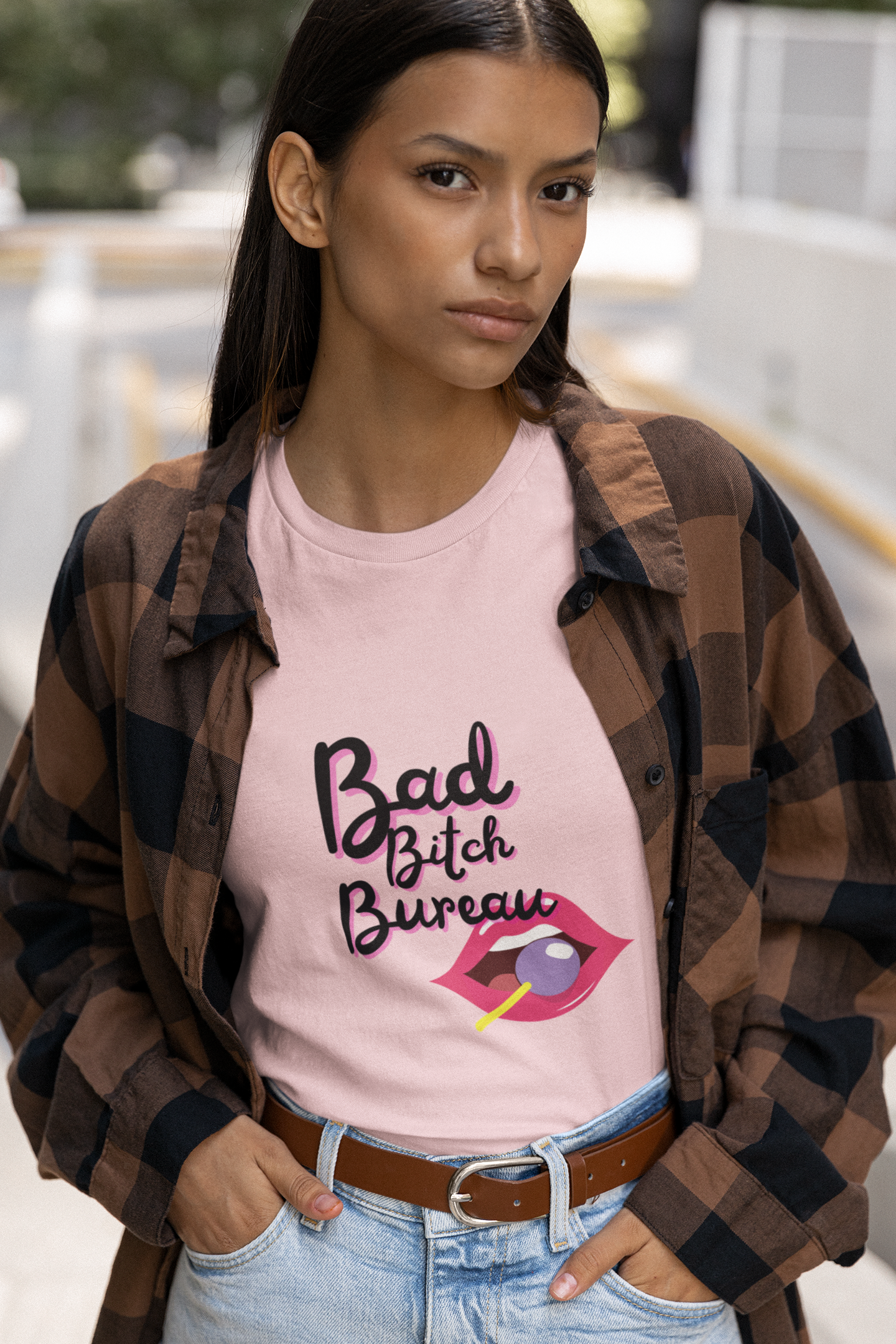 Bad Bitch Bureau Short Sleeve Tee Boss Babe Essential Bad Bitch Bureau Top for Women, Females or anyone who's a bad bitch